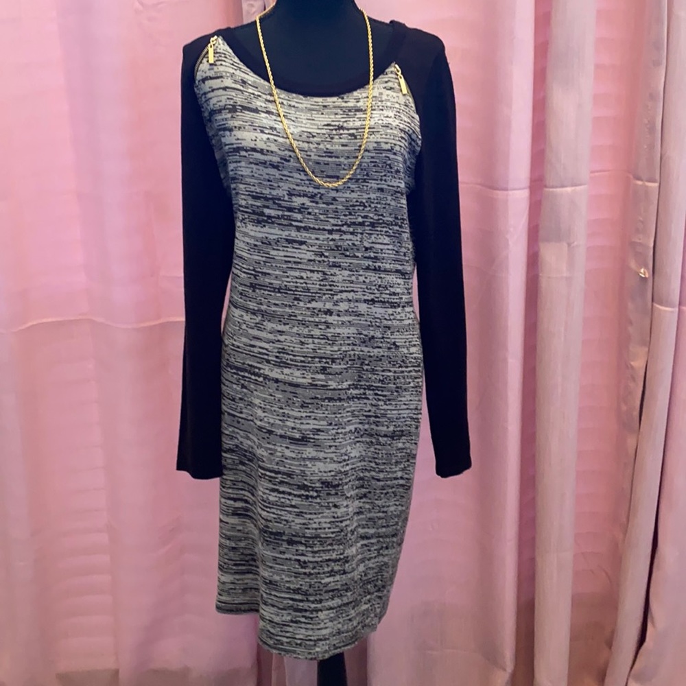 MUST GO!!! Ivanka Trump Grey/Black sweater Dress - Size S